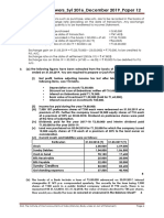 Cash Flow Statement - Past Papers