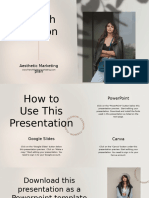 Nude and Black French Fashion Aesthetic Marketing Plan