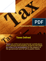 Fundamental Principles of Taxation