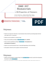 Lecture 8 - Polymer Properties