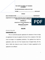 14 Days Time To Apply For Leave To Appeal in Second Bite, Technical Delay As Ground For Extension of Time, MUSTAFA ATHUMAN NYONI