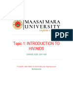 ZOO 1100 - Lecture Notes Week 1 - Introduction To HIV AIDS-1