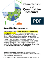 Characteristics and Kinds of Quantitative Research