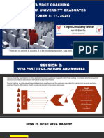 Session II - Viva Question Nature and Models