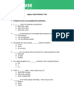 Upper-Intermediate Test: 1. Choose A, B, or C To Complete The Sentences