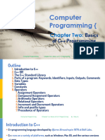 Computer Programming Chapter Two Basics of C++ Programming Part