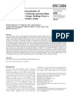 Prevalence and Determinants of Unprotected Sex in Intimate Partnerships of Men Who Inject Drugs: Findings From A Prospective Intervention Study