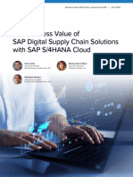 The Business Value of SAP Digital Supply Chain Solutions With SAP S - 4HANA Cloud