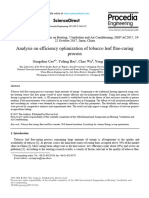 Analysis On Efficiency Optimization of Tobacco Leaf Flue Curing Process