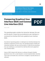 Comparing GUI and CLI