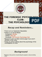 October Psychology of Criminal Investigation