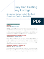 More Grey Iron Casting Company Listings