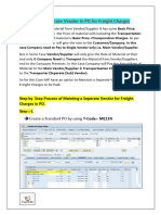 How To Add Separate Vendor in PO For Freight Charges