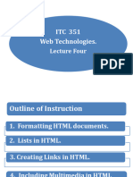 WEB TECHNOLOGIES - ITC 351 Lecture - 4