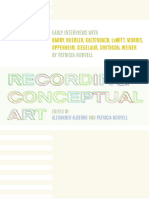 Recording Conceptual Art - Early Interviews With Barry, Huebler, KaltenbaMorris, Oppenheim, Siegelaub, Smithson, and Weiner by Patricia Norvell - Robert Barry & Alexander Alberro