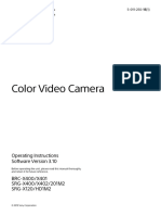 Color Video Camera: Operating Instructions Software Version 3.10