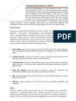 Process Assurance Criteria and Process Asurance Process Activity List