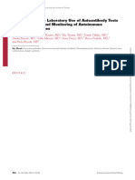 Guidelines For The Laboratory Use of Autoantibody Tests