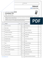 Edexcel 2024 Practice Paper 3 Foundation