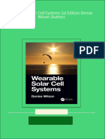 Full Download Wearable Solar Cell Systems 1st Edition Denise Wilson (Author) PDF