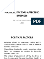 Lecture 1 - Political Factors Affecting Business