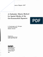 A Chebychev Matrix Method For Spatial Modes of The Orr-Sommerfield Equation