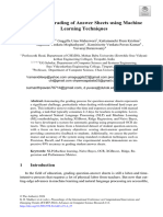 Automatic Grading of Answer Sheets Using Machine L