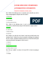 English For Specific Purposes For Automotive Students