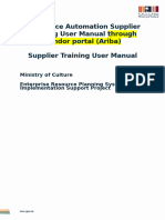 Commerce Automation Supllier Training User Manual Ariba Portal - EN