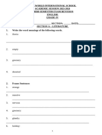 Revision worksheet blank