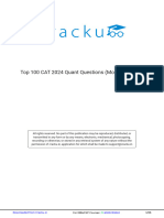 Top 100 CAT 2024 Quant Questions (Most Expected)