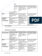 Rubric For Essay