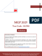 MGP 2025 Test Code 812503 Sol Eng