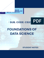 CS3352 - Foundations of Data Science