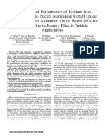 Assessment of Performance of Lithium Iron Phosphate Oxide Nickel Manganese Cobalt Oxide and Nickel Cobalt Aluminum Oxide Based Cells For Using in Plug-In Battery Electr