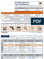 Algebra 1-A (#1200370) - Scope & Sequence 2024-2025