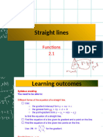 Straight Lines: Functions 2.1