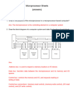 Microprocessor Sheets Answers