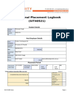 SIT40521 Vocational Placement Logbook v1.1