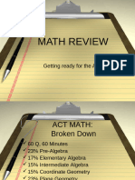 Math Review: Getting Ready For The ACT