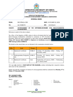 Postponement of The September-December 2024 End-Of-semester Examinations