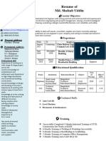 Resume of Shehab