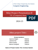 Mini Project I Presentation 1 2024-25 Template