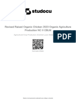 Revised Raised Organic Chicken 2023 Organic Agriculture Production NC II CBLM