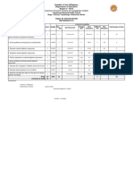 Table of Specification Math8