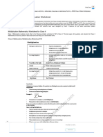 CBSE Class 4 Maths Multiplication Worksheet