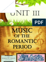 Unit III Music of The Romantic Period