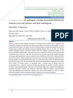 A Study of Bacterial Pathogens Causing Nosocomial Infection in Intensive Care Unit Patients and Their Antibiogram