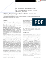 Australian J Rural Health - 2017 - Olowokere - Knowledge perception access and utilisation of HIV counselling and testing