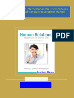 Human Relations Interpersonal Job Oriented Skills Canadian 4th Edition DuBrin Solutions Manual all chapter instant download